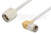 SMA Male to SMA Male Right Angle Cable Using PE-SR405AL Coax