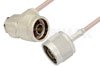 N Male to N Male Right Angle Cable Using RG316-DS Coax, RoHS