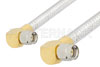 SMA Male Right Angle to SMA Male Right Angle Cable Using PE-SR401FL Coax