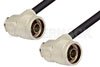 N Male Right Angle to N Male Right Angle Cable Using RG174 Coax, RoHS