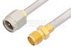 SMA Male to SMA Female Cable Using PE-SR402AL Coax, RoHS