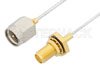 SMA Male to SMA Female Bulkhead Cable Using PE-SR047FL Coax