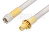 SMA Male to SMA Female Bulkhead Cable Using PE-SR401AL Coax , LF Solder