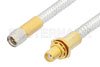 SMA Male to SMA Female Bulkhead Cable Using PE-SR401FL Coax, RoHS