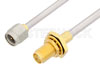 SMA Male to SMA Female Bulkhead Cable Using PE-SR402AL Coax