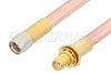 SMA Male to SMA Female Bulkhead Cable Using RG401 Coax, RoHS