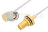 SMA Male Right Angle to SMA Female Bulkhead Cable Using PE-SR047AL Coax