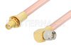 SMA Male Right Angle to SMA Female Bulkhead Cable Using RG401 Coax