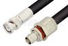 BNC Male to BNC Female Bulkhead Cable Using RG8 Coax, RoHS