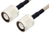 SC Male to SC Male Cable Using RG141 Coax , LF Solder