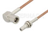 SMB Plug Right Angle to SMB Jack Bulkhead Cable Using RG178 Coax, RoHS