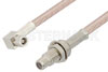 SMC Plug Right Angle to SMC Jack Bulkhead Cable Using RG316 Coax