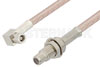 SMC Plug Right Angle to SMC Jack Bulkhead Cable Using RG316 Coax, RoHS