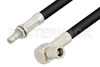 SMB Plug Right Angle to SMB Jack Bulkhead Cable Using RG223 Coax