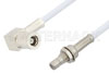 SMB Plug Right Angle to SMB Jack Bulkhead Cable Using RG188-DS Coax, RoHS