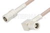 SMB Plug to SMB Plug Right Angle Cable Using RG316-DS Coax, RoHS