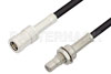 SMB Plug to SMB Jack Bulkhead Cable Using PE-B100 Coax