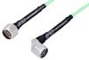 N Male to N Male Right Angle Cable Using PE-P142LL Coax