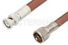 UHF Male to BNC Male Cable Using RG393 Coax