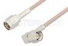 SMA Male to SMA Male Right Angle Cable Using 75 Ohm RG179 Coax