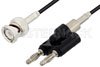 BNC Male to Banana Plug Cable 12 Inch Length Using RG174 Coax