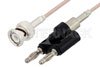 BNC Male to Banana Plug Cable 12 Inch Length Using RG316 Coax