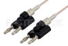 Banana Plug to Banana Plug Cable 12 Inch Length Using RG316 Coax