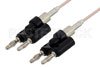 Banana Plug to Banana Plug Cable 72 Inch Length Using RG316 Coax
