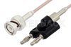 BNC Male to Banana Plug Cable 12 Inch Length Using RG316-DS Coax