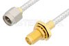 SMA Female Bulkhead to SMA Male Cable Using PE-SR402FL Coax