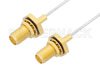 SMA Female Bulkhead to SMA Female Bulkhead Cable Using PE-SR047FL Coax, RoHS