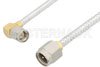 SMA Male to SMA Male Right Angle Cable Using PE-SR402FL Coax, RoHS