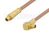 MMCX Plug to MMCX Plug Right Angle Cable Using RG178 Coax