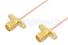 SMA Female 2 Hole Flange to SMA Female 2 Hole Flange Cable Using PE-047SR Coax
