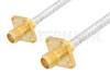 SMA Female 4 Hole Flange to SMA Female 4 Hole Flange Cable Using PE-SR402FL Coax