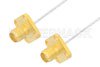 SMA Female 4 Hole Flange to SMA Female 4 Hole Flange Cable Using PE-SR047FL Coax, RoHS