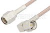 SMA Male to SMA Male Right Angle Cable Using RG316 Coax