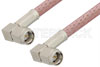 SMA Male Right Angle to SMA Male Right Angle Cable Using RG142 Coax, RoHS
