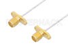 SMA Female 2 Hole Flange to SMA Female 2 Hole Flange Cable Using PE-SR047FL Coax, RoHS