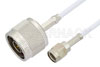 Reverse Polarity SMA Male to N Male Cable Using RG188 Coax, RoHS