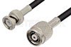 Reverse Polarity TNC Male to BNC Male Cable Using RG58 Coax