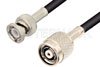Reverse Polarity TNC Male to BNC Male Cable Using RG223 Coax