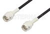 Reverse Thread SMA Male to Reverse Thread SMA Male Cable Using RG174 Coax, RoHS