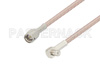 SMA Male to MCX Plug Right Angle Cable Using RG316-DS Coax , LF Solder