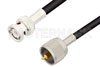 UHF Male to BNC Male Cable Using 75 Ohm RG59 Coax, RoHS