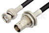 BNC Male to BNC Female Bulkhead Cable Using RG223 Coax