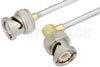 BNC Male to BNC Male Right Angle Cable Using PE-SR402FL Coax