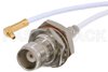 TNC Female Bulkhead to MMCX Plug Right Angle Cable Using RG188 Coax