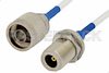 N Male to N Female Bulkhead Precision Cable 12 Inch Length Using 150 Series Coax, RoHS