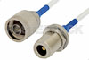 N Male to N Female Bulkhead Precision Cable 36 Inch Length Using 150 Series Coax, RoHS